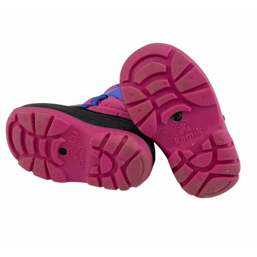 Girl's Kamik Snow Boots - Toddler Size 5 - Pink/Purple - Picture 3 of 4